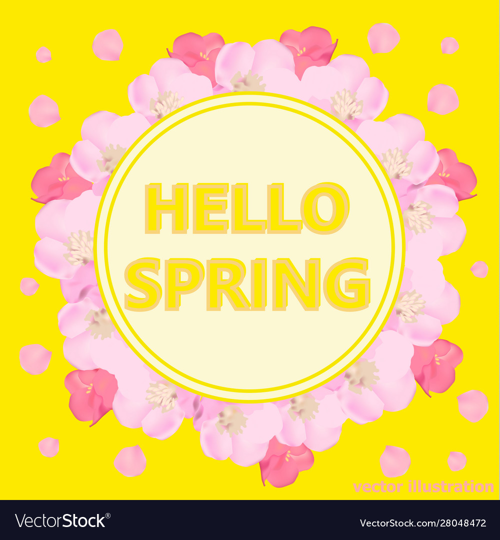 Hello spring background Vector Image Hello spring background