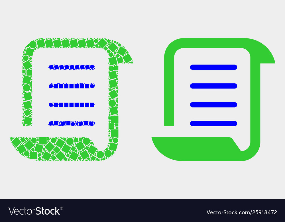 Pixelated and flat scroll list icon