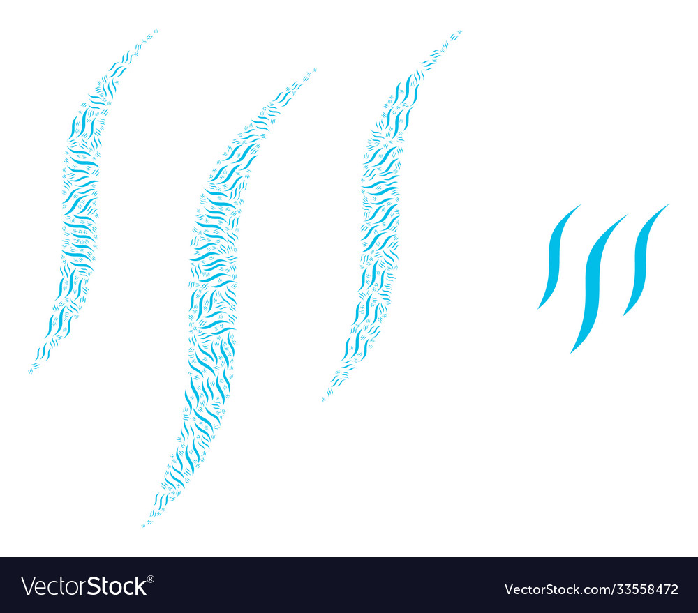 Smell recursion mosaic self icons vector image Smell recursion mosaic self icons