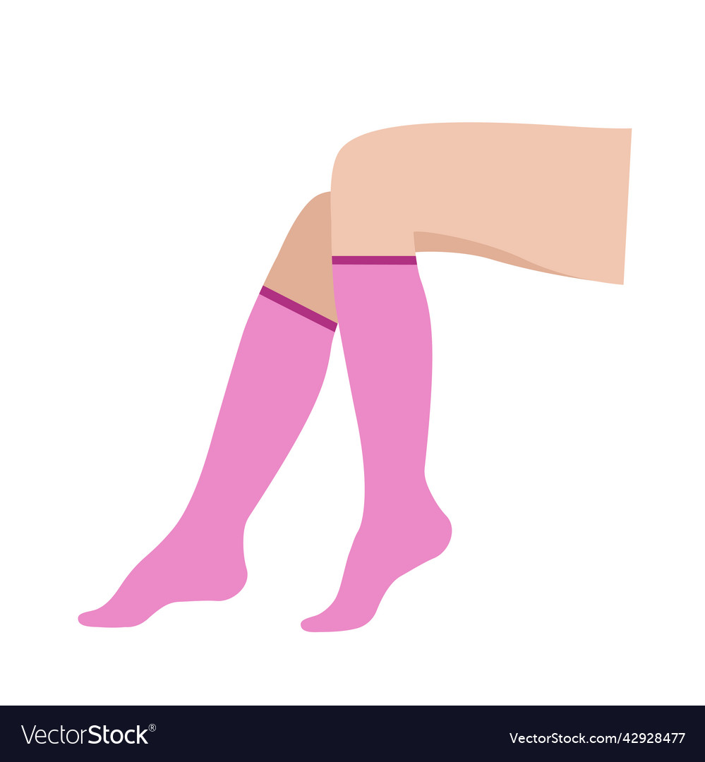 Compression stocking pressure vector image Compression stocking pressure