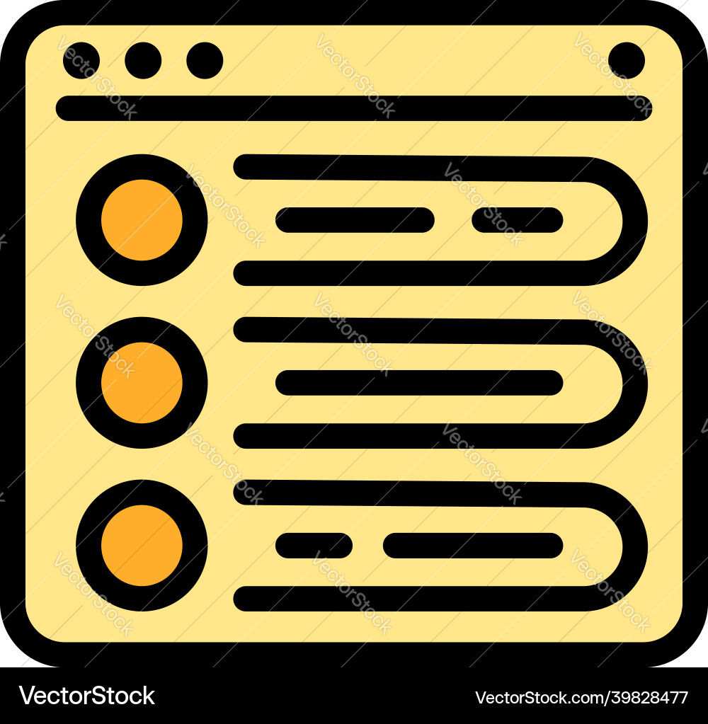 Electronic form icon color outline Royalty Free Vector Image