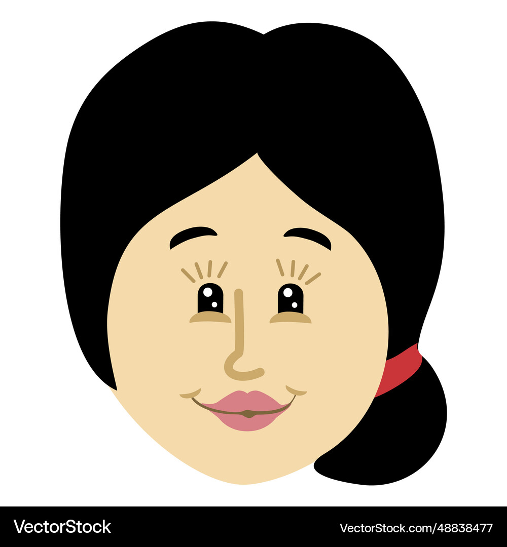 Female cartoon head character 1 Royalty Free Vector Image