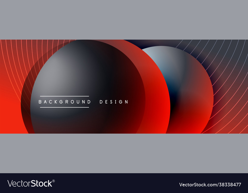 Gradient circles with shadows techno vector image Gradient circles with shadows techno