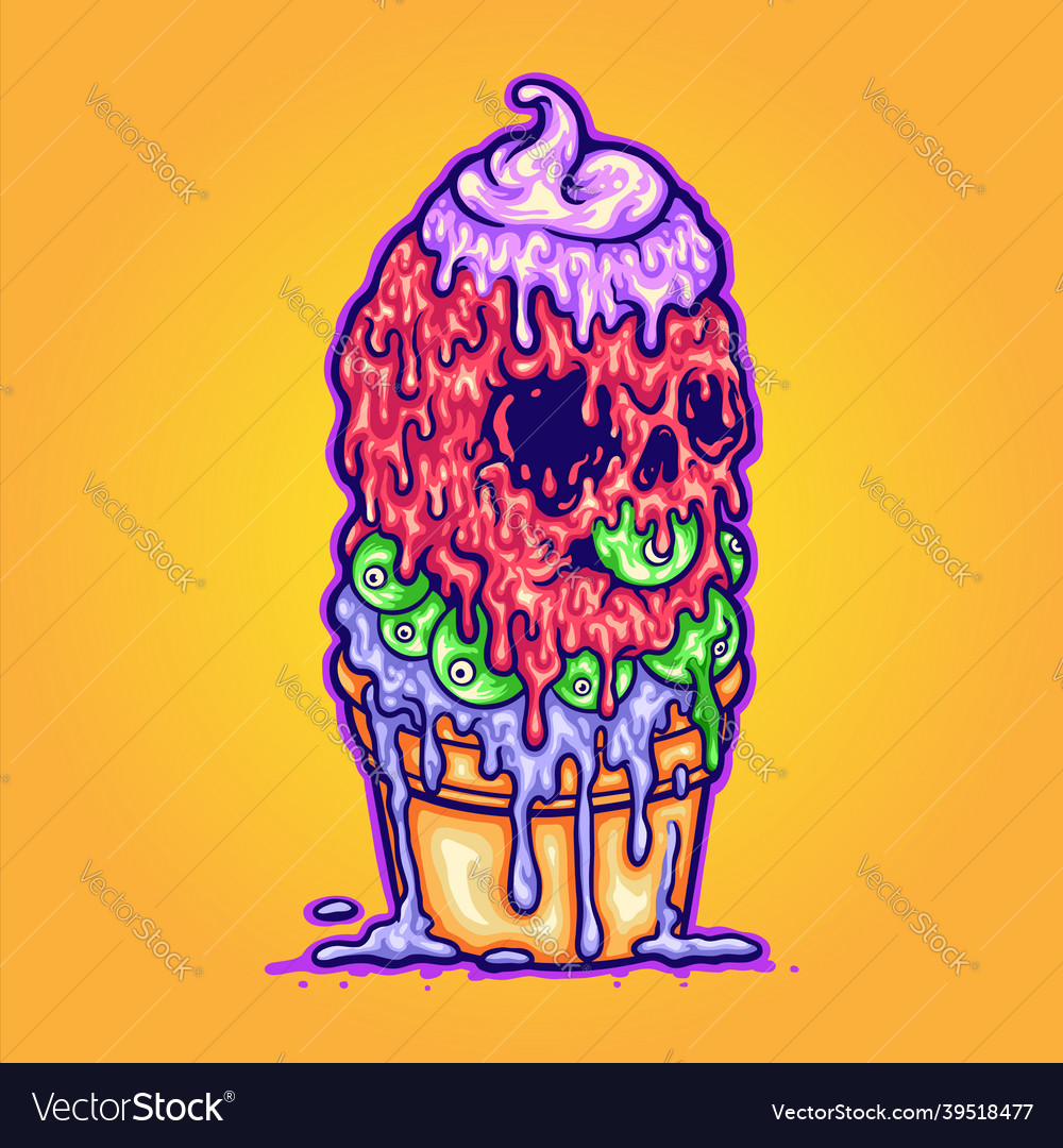 Ice cream melt Royalty Free Vector Image - VectorStock