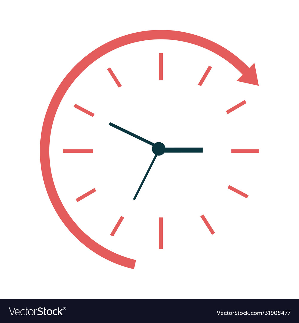 Isolated clock instrument with arrow design