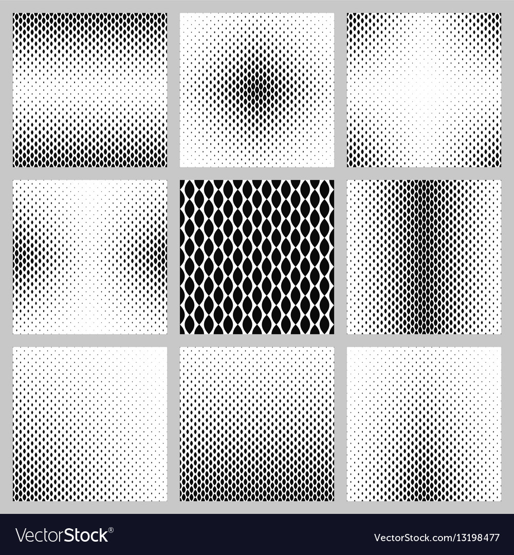 Monochrome curved shape pattern background set