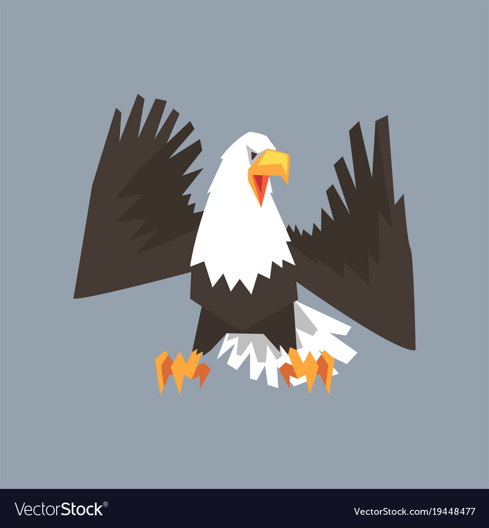 Download North american bald eagle character symbol of usa Vector Image