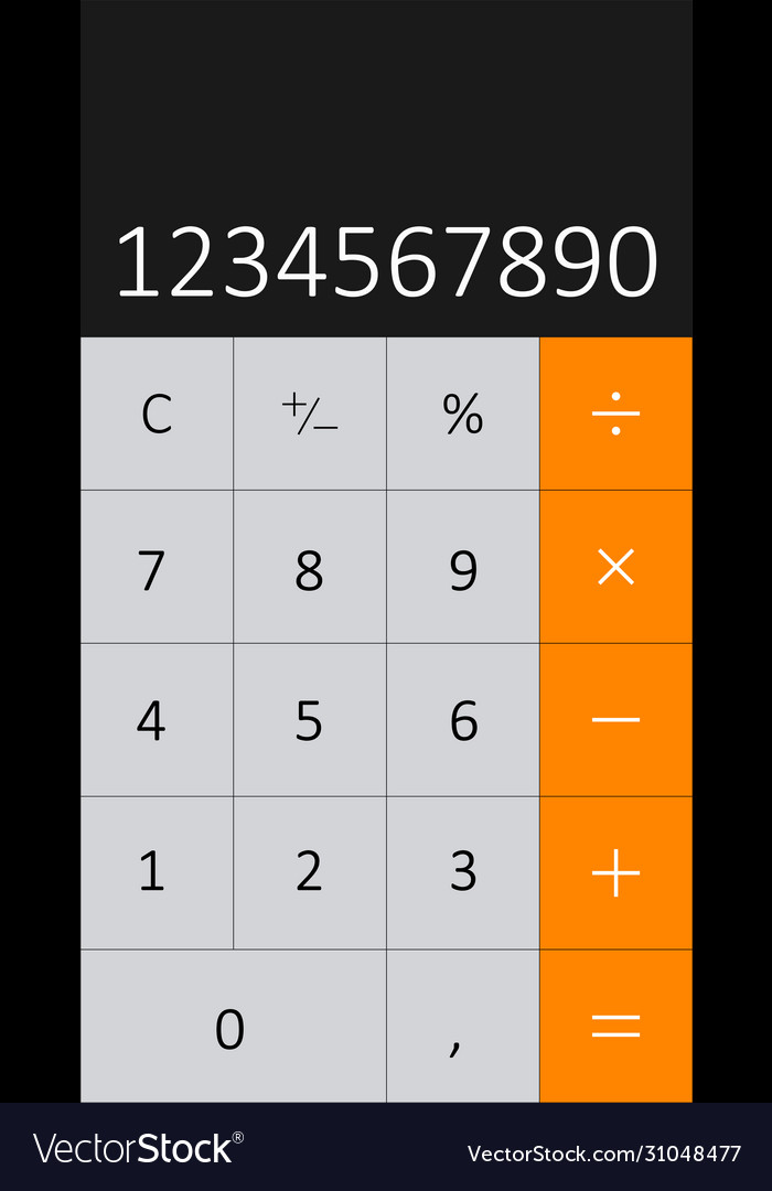 Phone calculator interface web matematicc