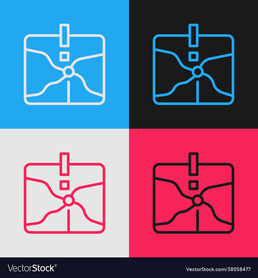 Pop art line intersection point icon isolated vector image Pop art line intersection point icon isolated