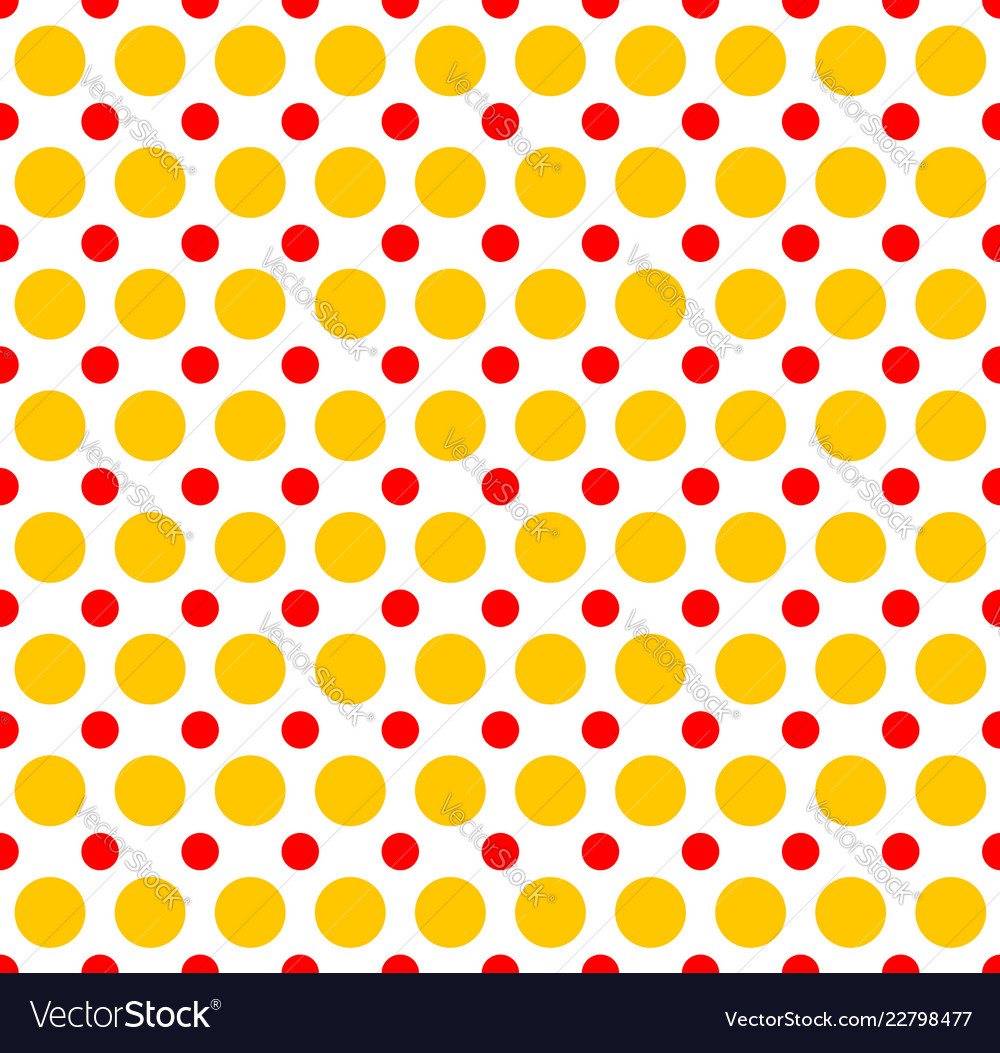 Red and Yellow Polka Dot Background