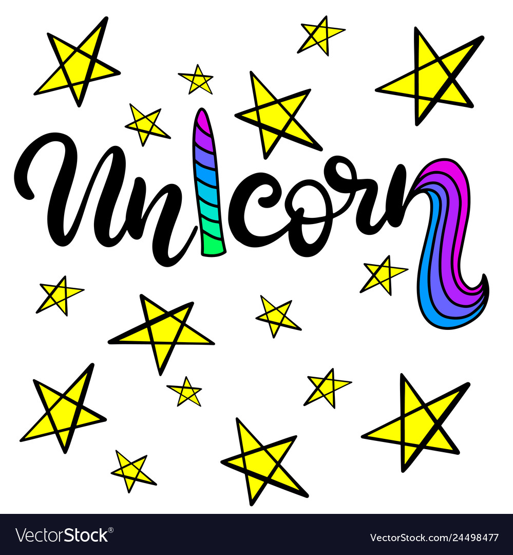 Unicorn lettering