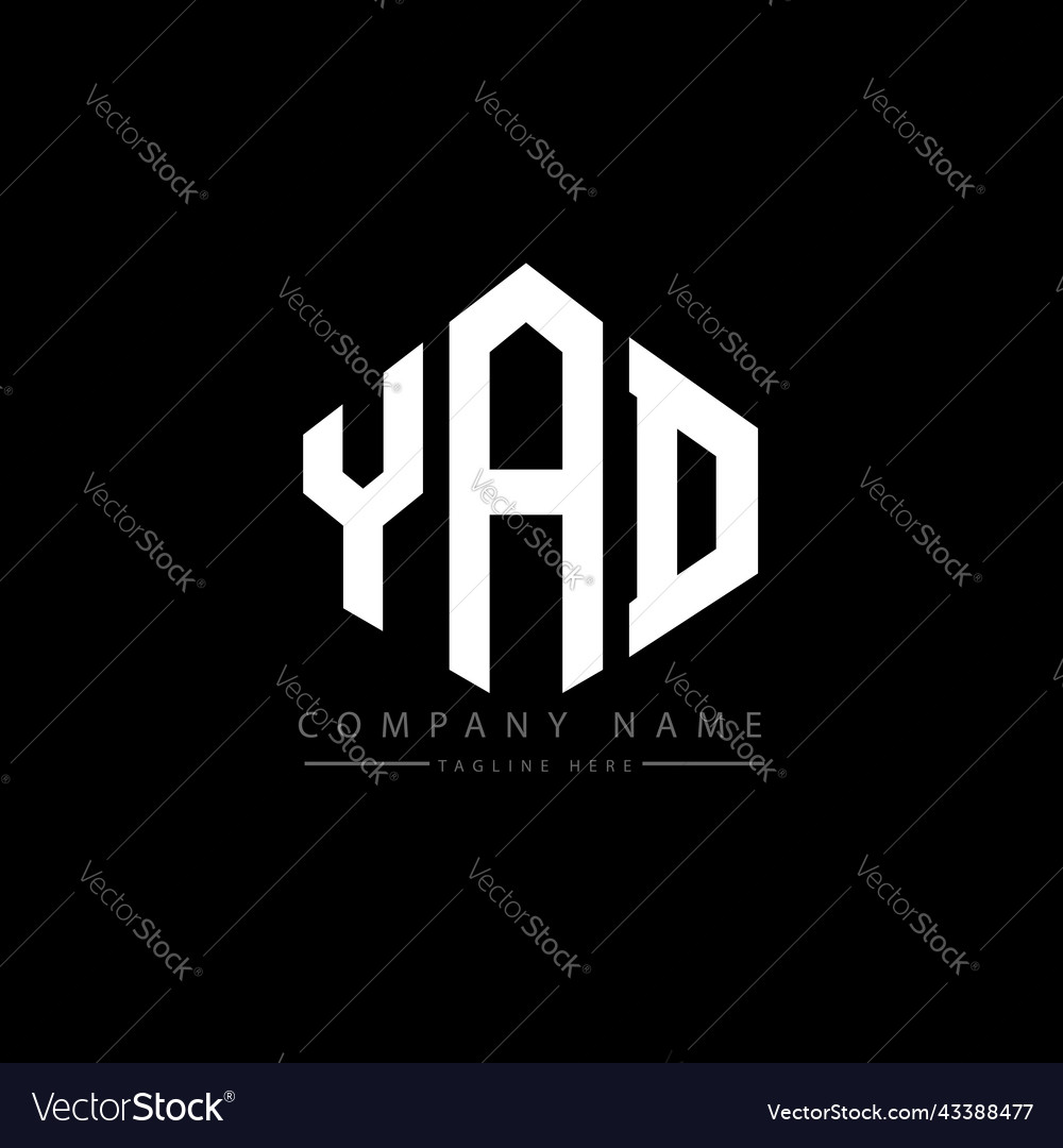 Yad letter logo design with polygon shape Vector Image