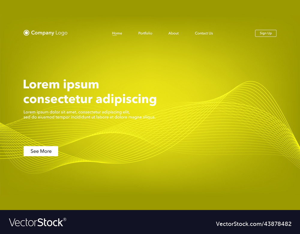 Abstract background website landing page template vector image Abstract background website landing page template