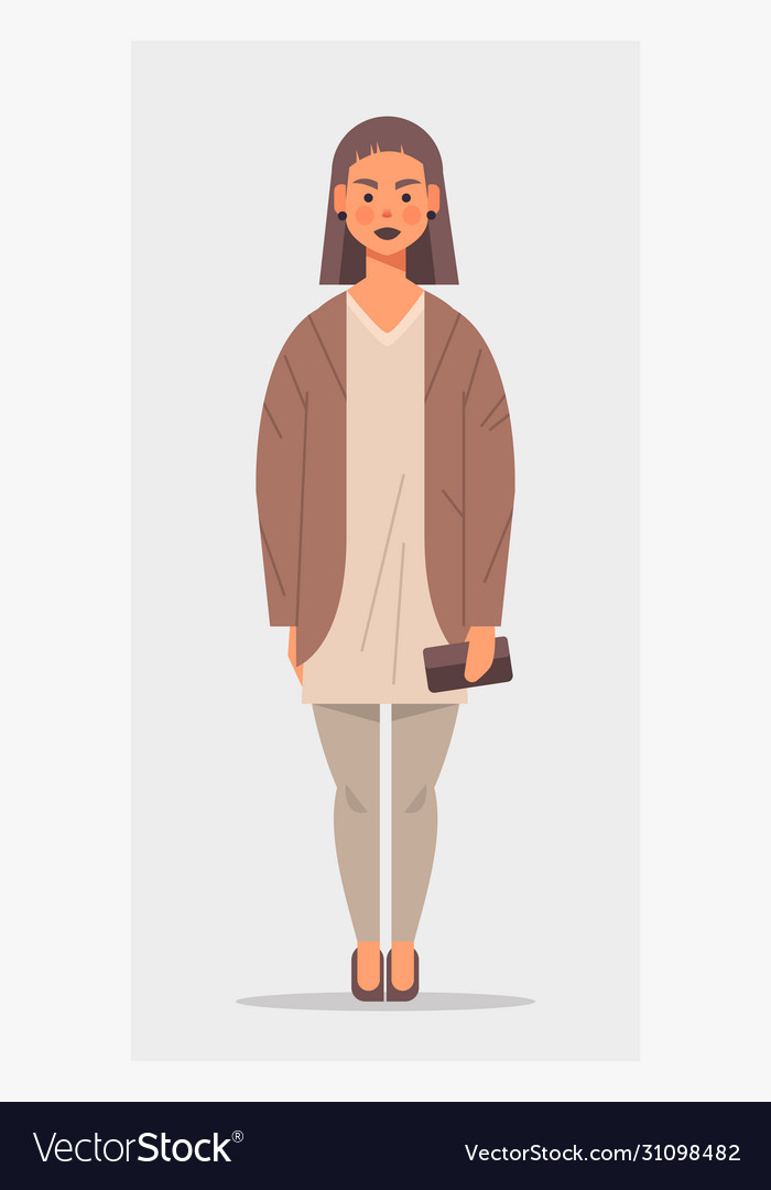 Attractive girl teenager holding handbag female