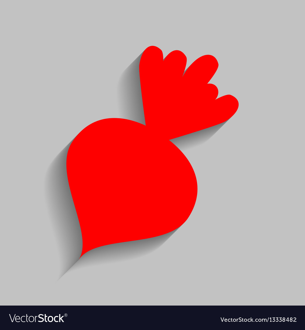 Beet simple sign red icon with soft