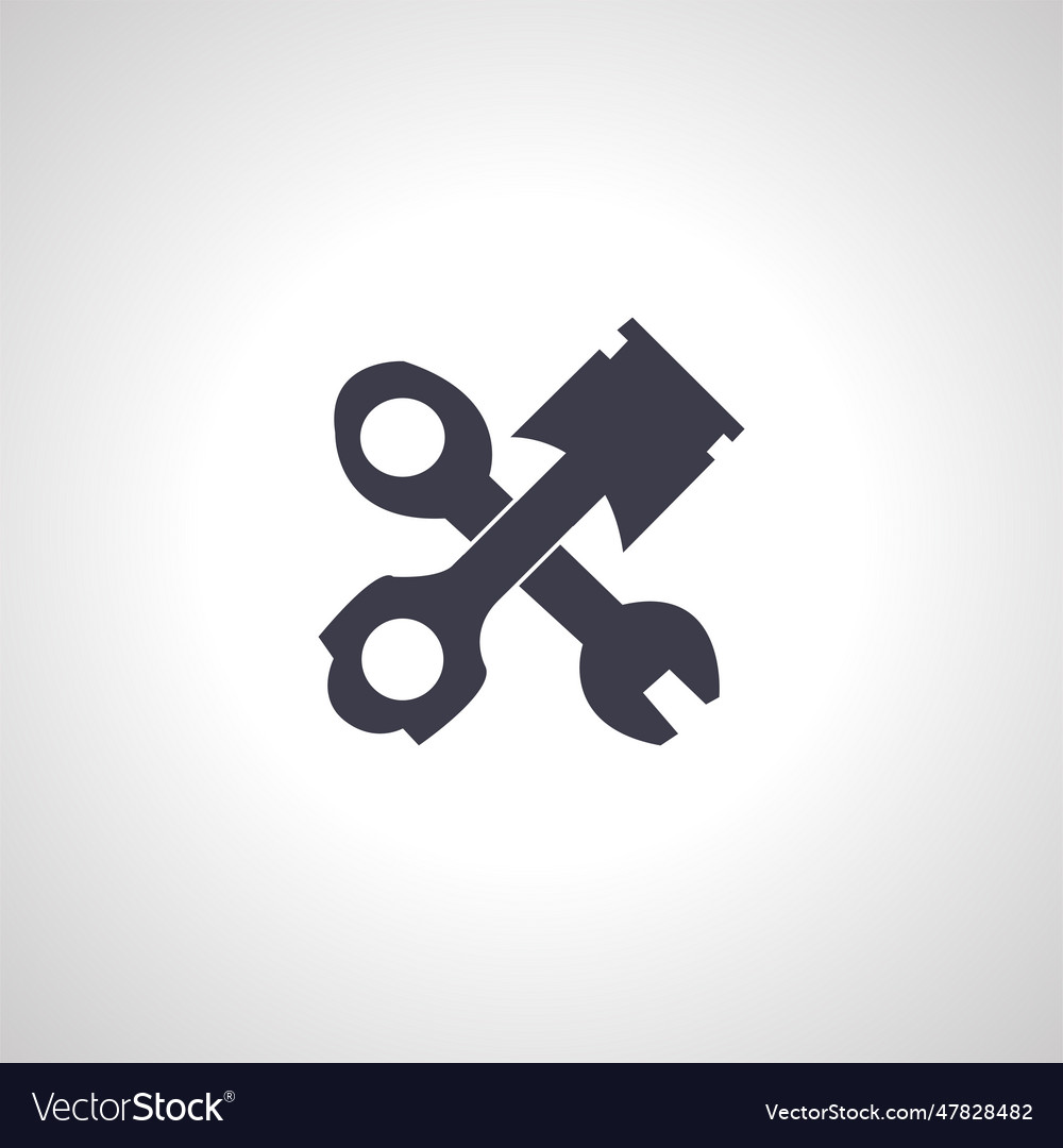 Car engine repair service icon piston