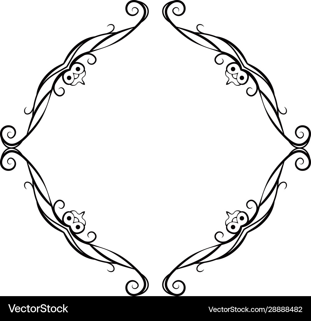 Diamond antique pattern frame Royalty Free Vector Image