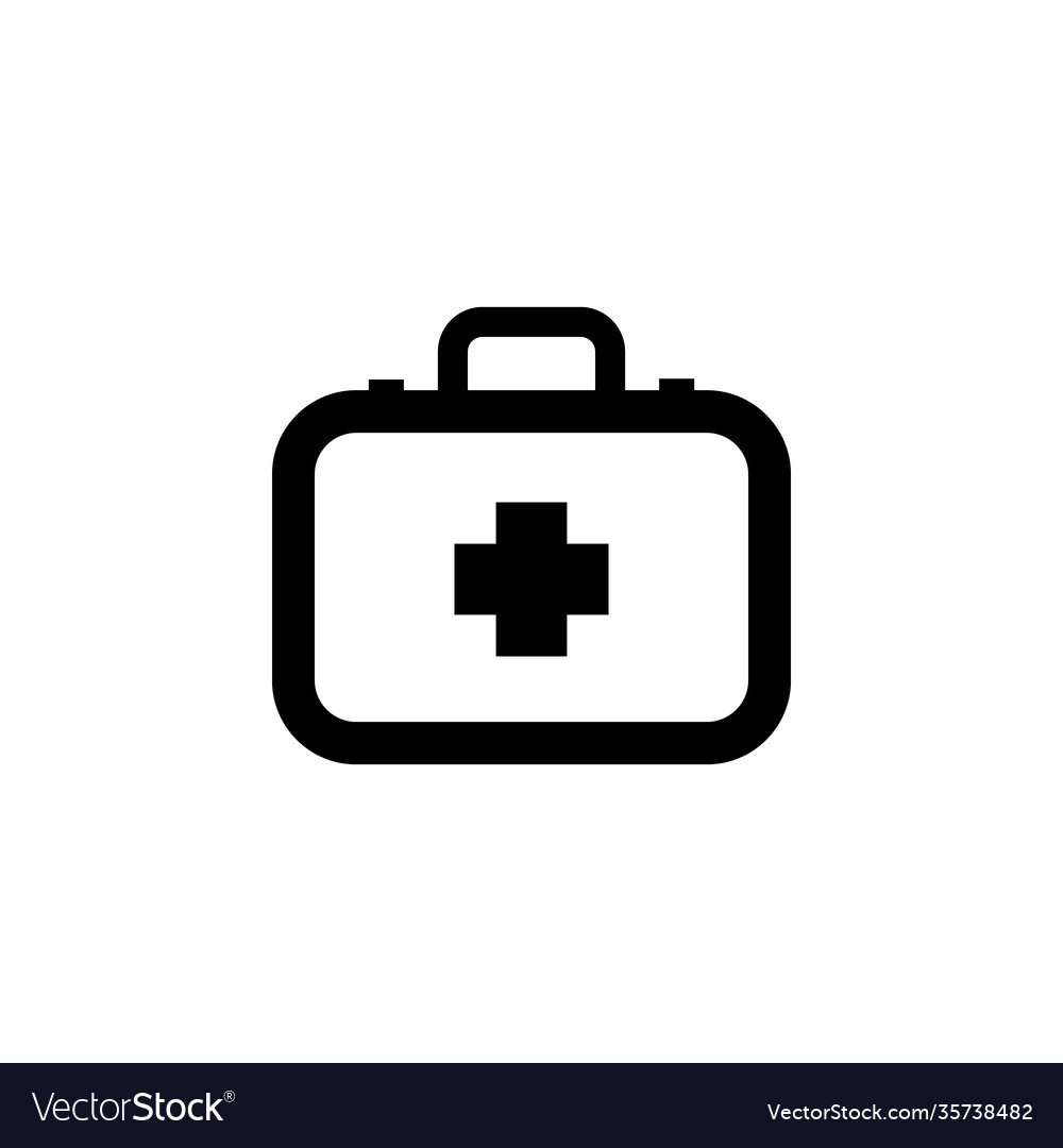 Doctor suitcase healthcare simple black icon