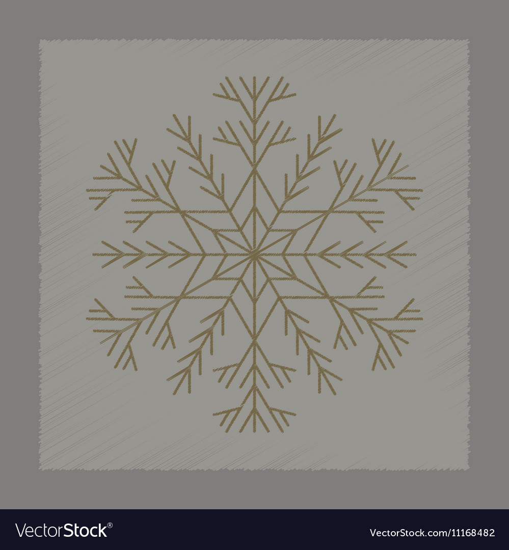 Flat shading style icon snowflake