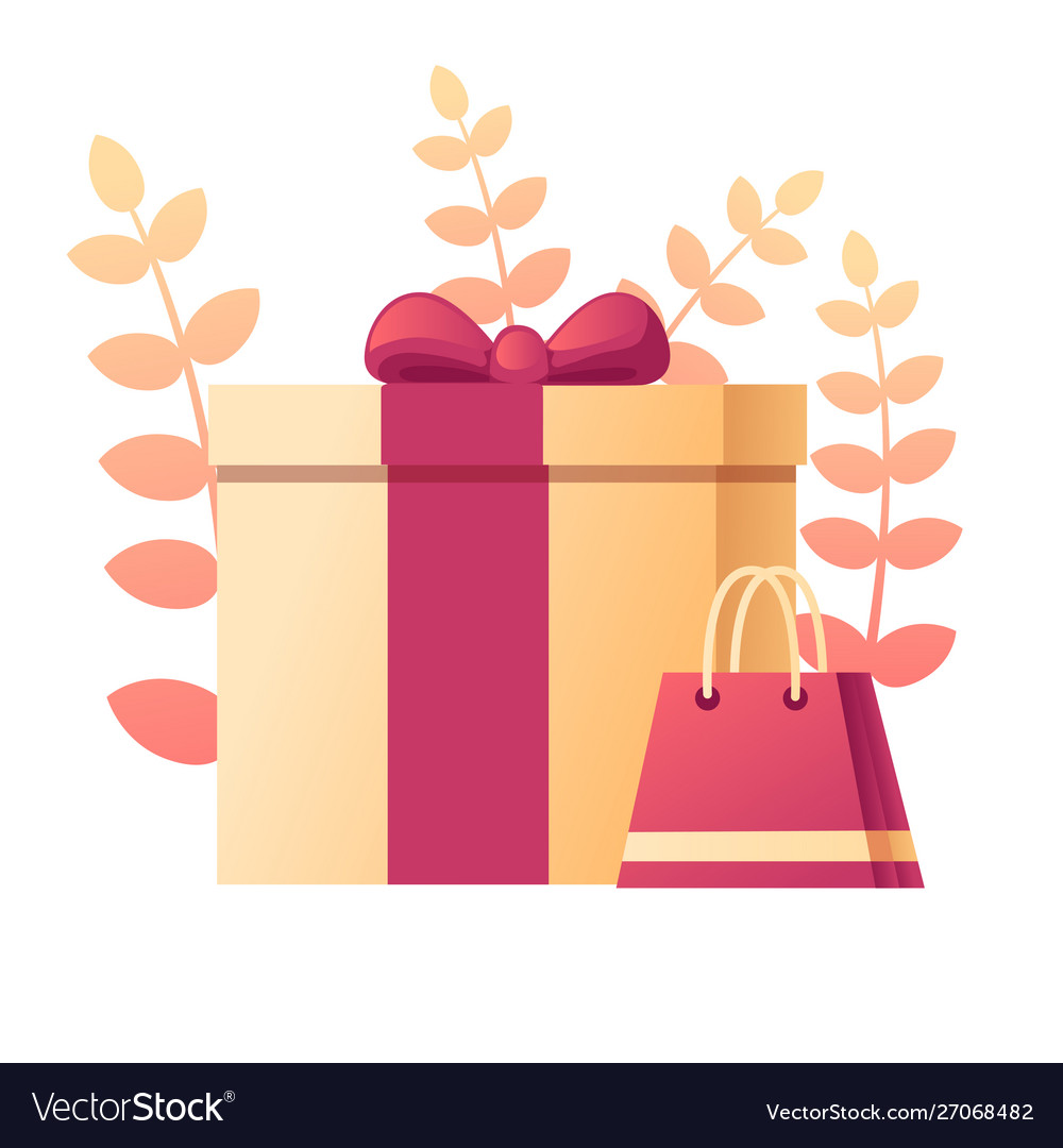 Gift box with abstract soft color pattern Vector Image Gift box with abstract soft color pattern