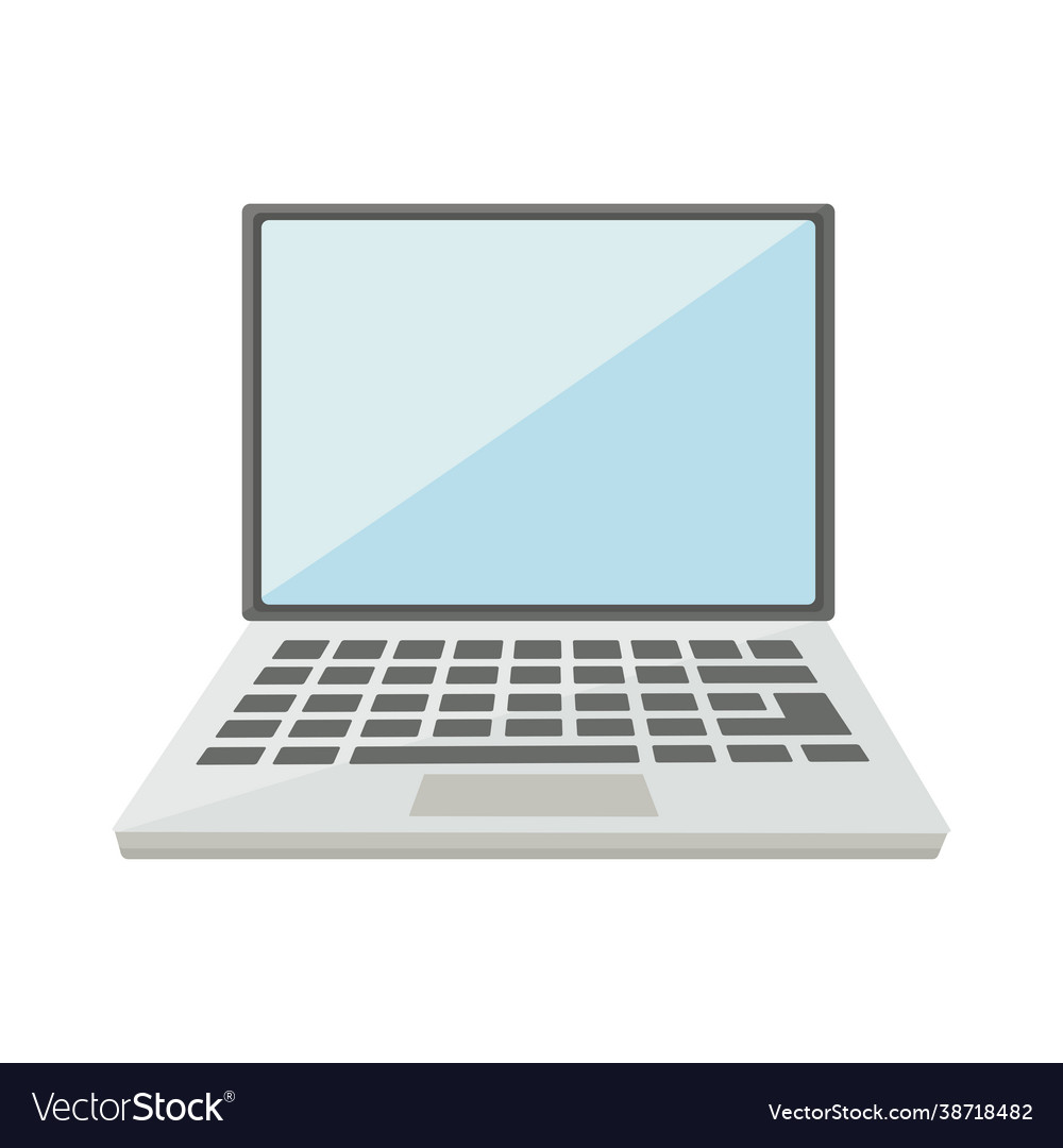 Laptop with blue screen Royalty Free Vector Image