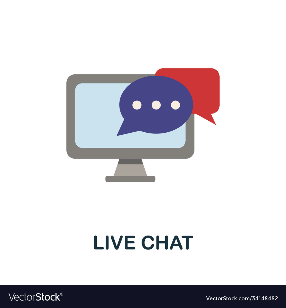 Live chat icon simple element from blogging Vector Image Live chat icon simple element from blogging
