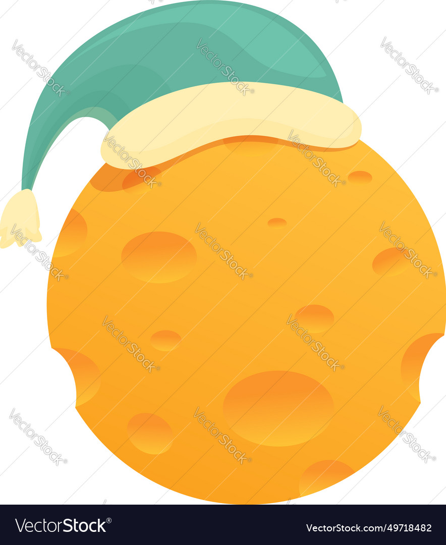 Lullaby moon sleep hat icon cartoon kid Royalty Free Vector