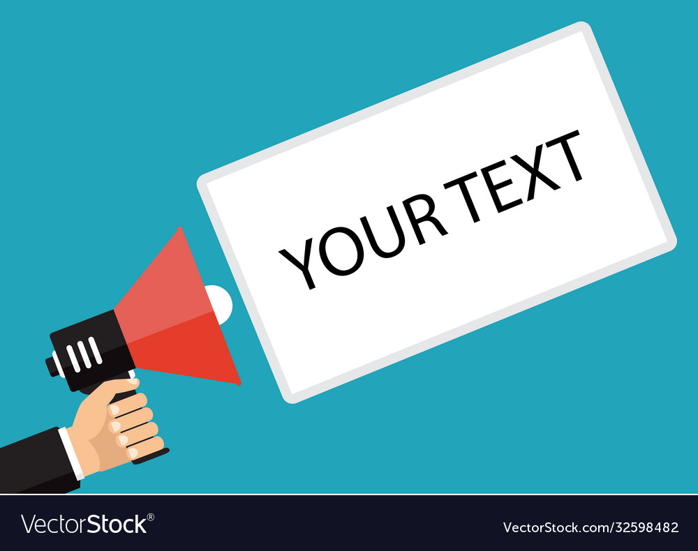 Put your own text here background template Vector Image Put your own text here background template