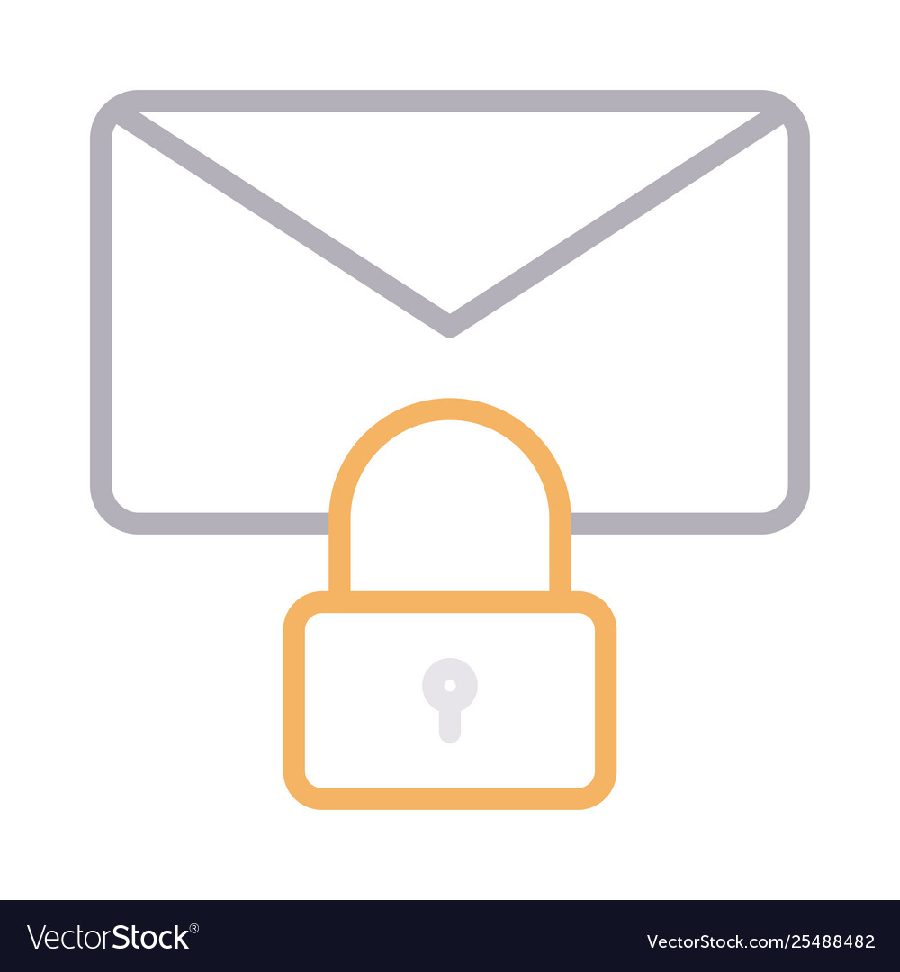 Secure email vector image Secure email