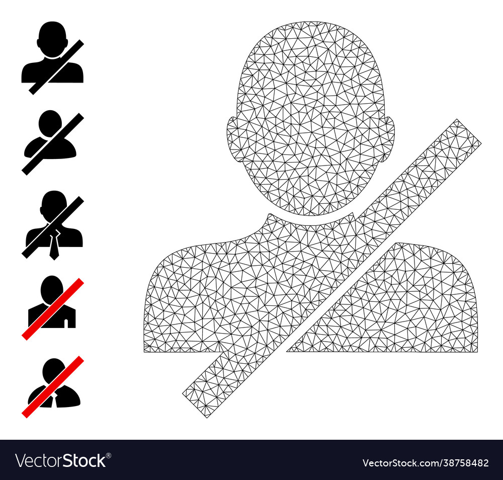 Web network restricted user icon with simple vector image Web network restricted user icon with simple