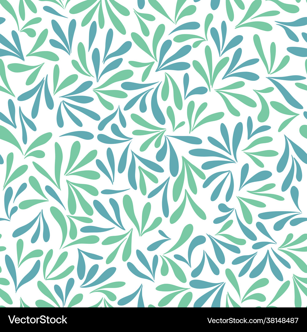 Abstract doodle seamless pattern leaves Royalty Free Vector