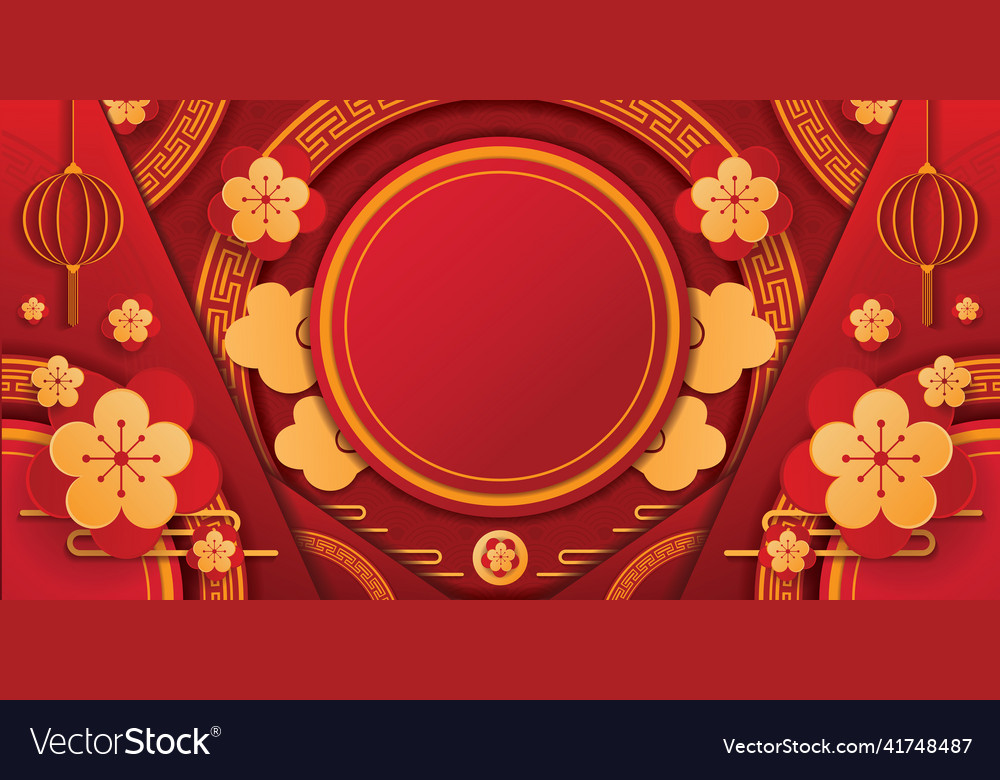 Chinese banner design vector image Chinese banner design