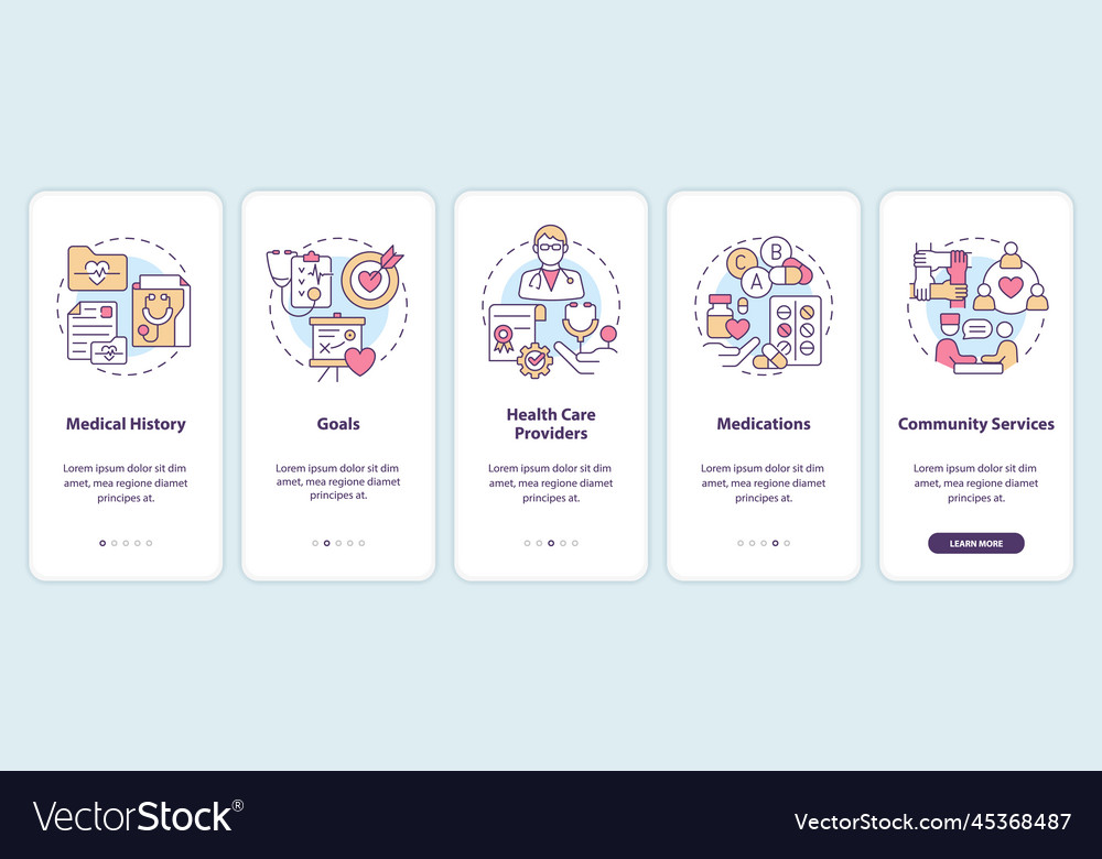 Chronic disease comprehensive care plan Royalty Free Vector