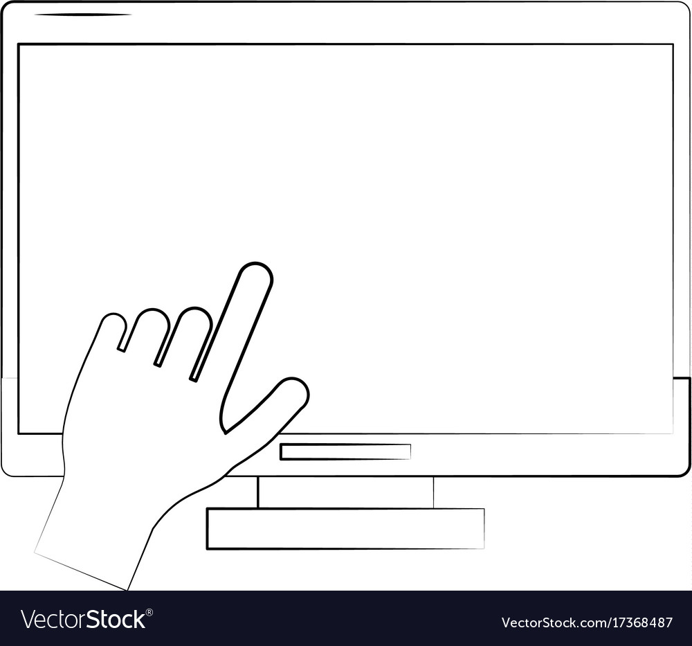 Computer with blank screen icon image
