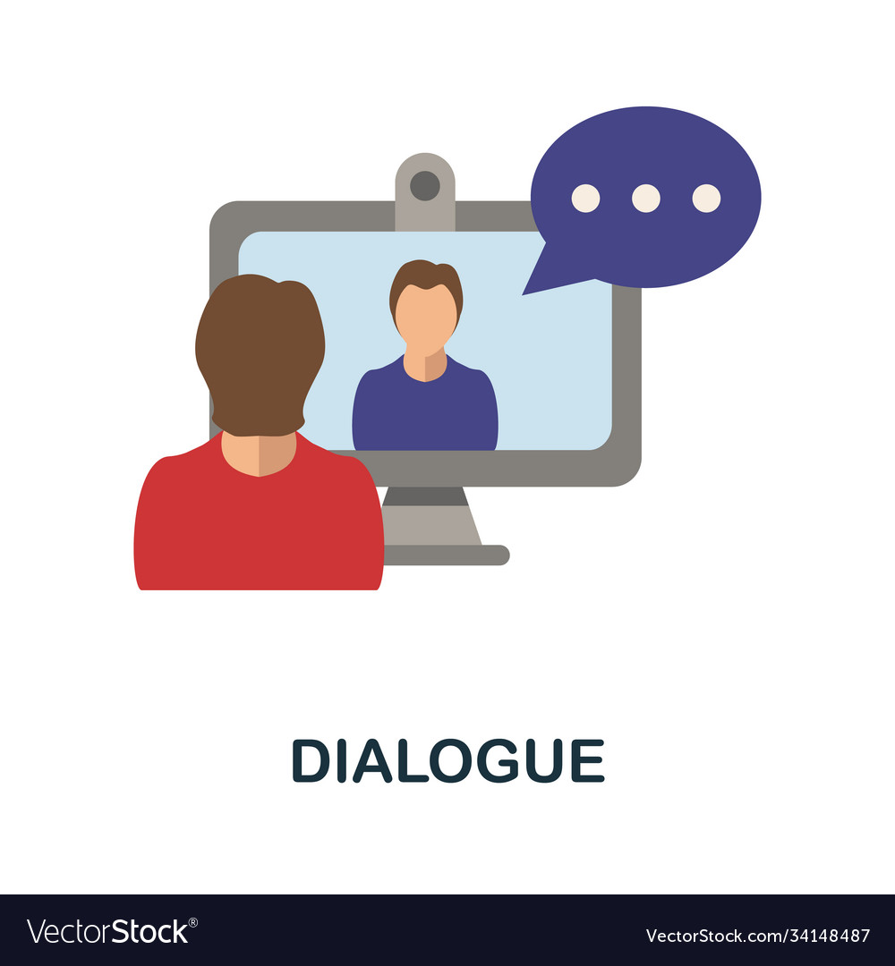 Dialogue icon simple element from blogging