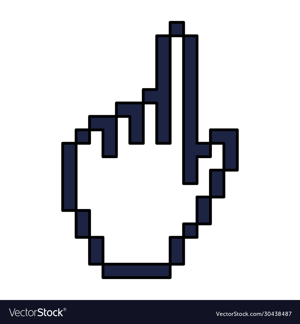 Isolated cursor hand design vector image Isolated cursor hand design