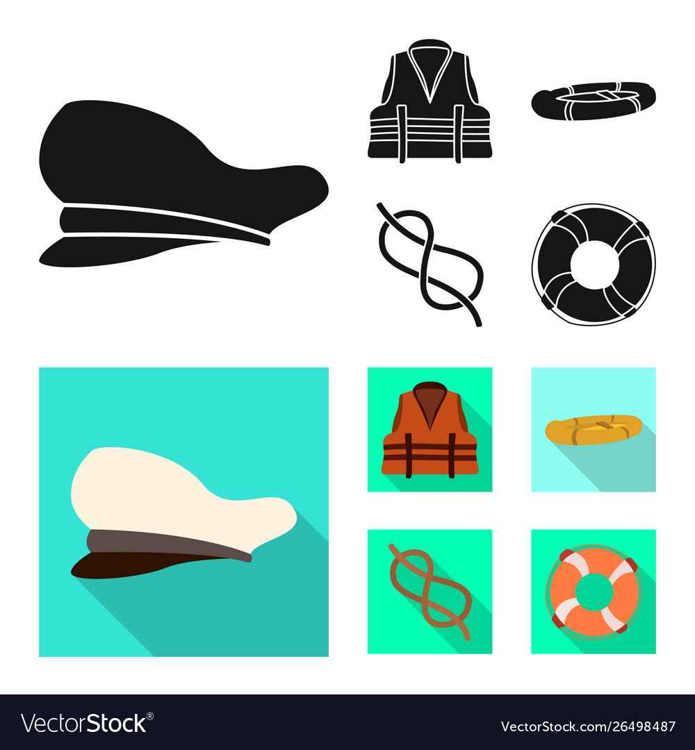 Isolated object journey and seafaring icon set Vector Image Isolated object journey and seafaring icon set