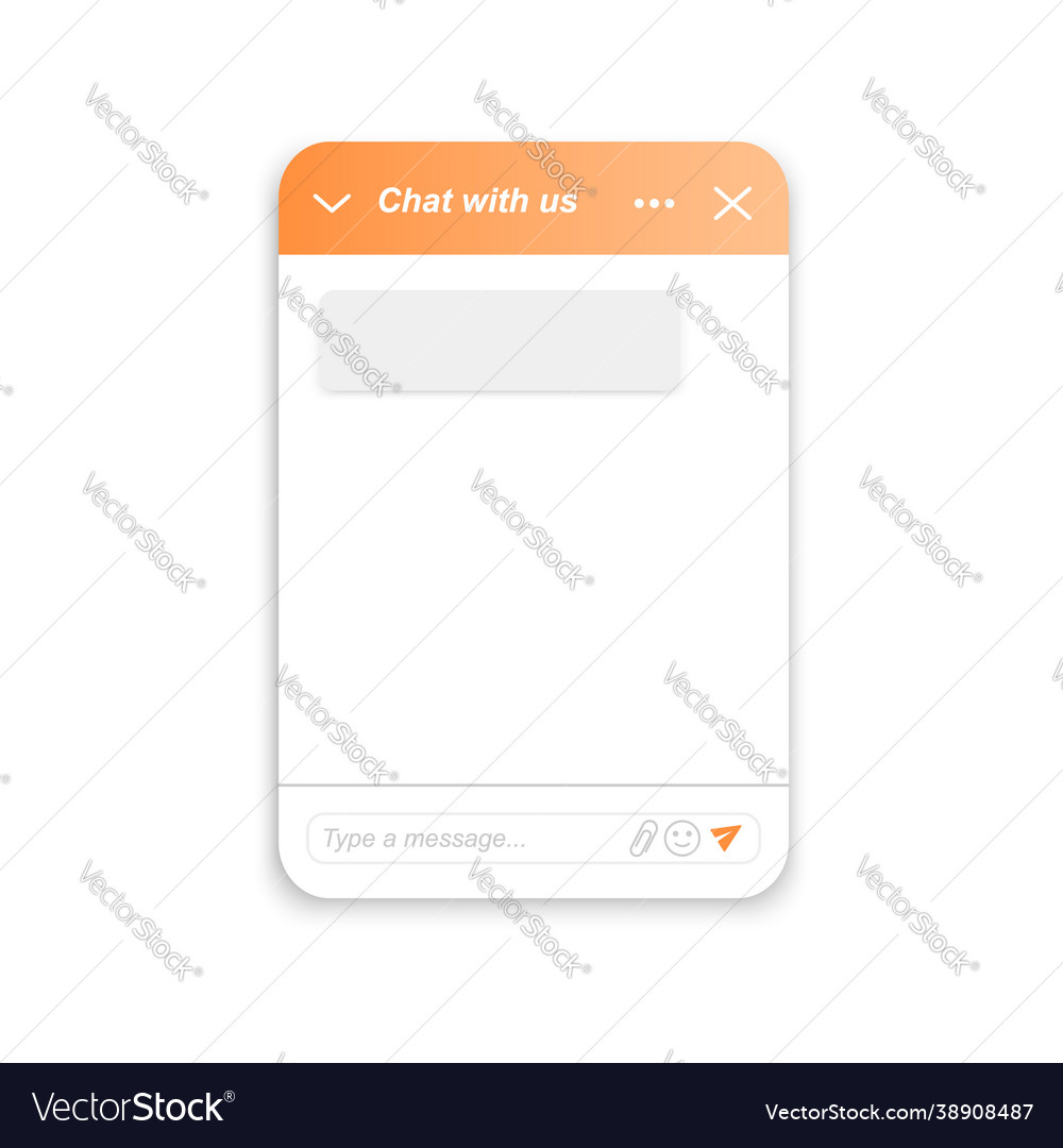 Mobile messenger app interface chatbot window vector image Mobile messenger app interface chatbot window