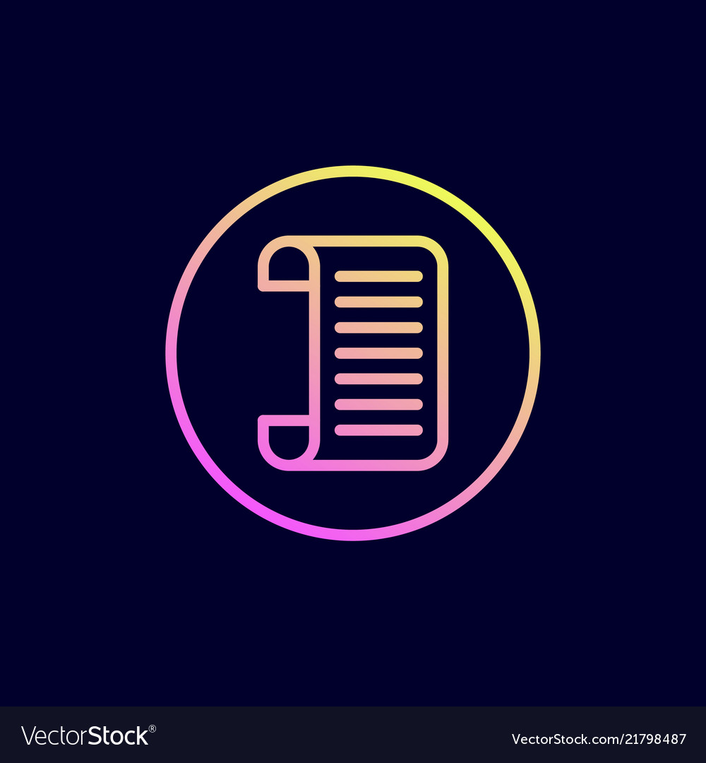 Paper scroll document icon vector image Paper scroll document icon