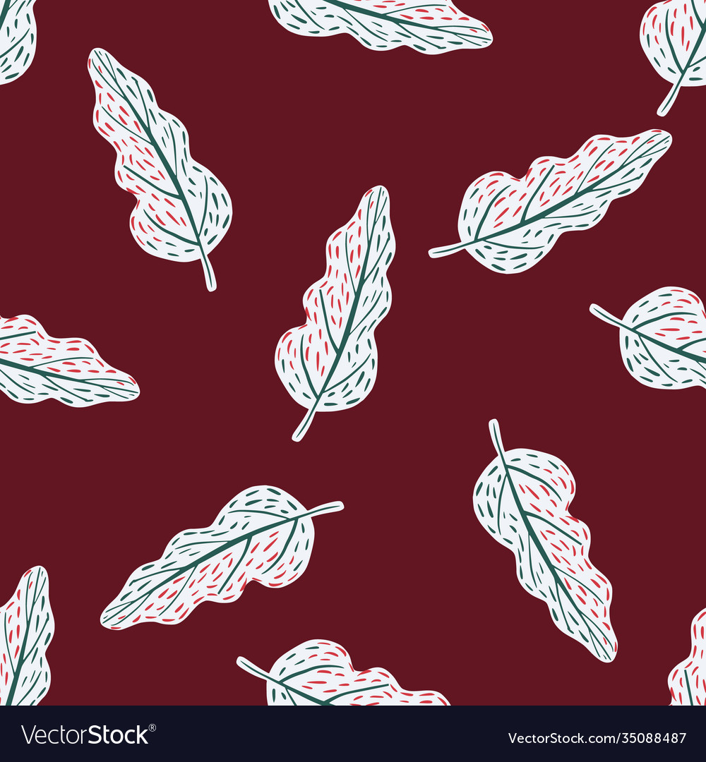 Simple random white tree shapes seamless pattern vector image Simple random white tree shapes seamless pattern