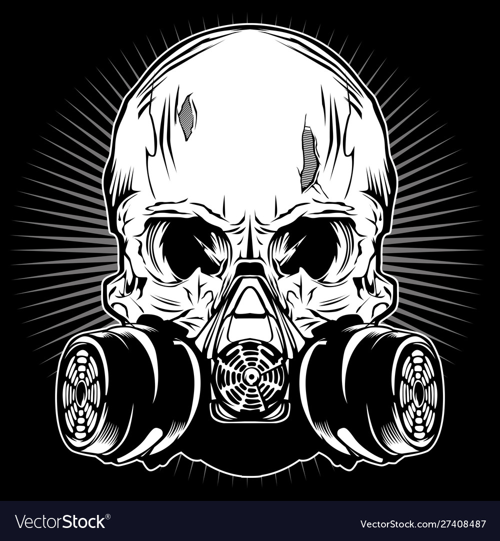 Skull mask gas Royalty Free Vector Image - VectorStock