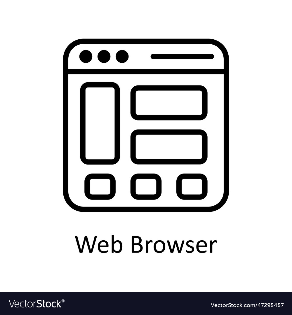 Web browser outline icon design