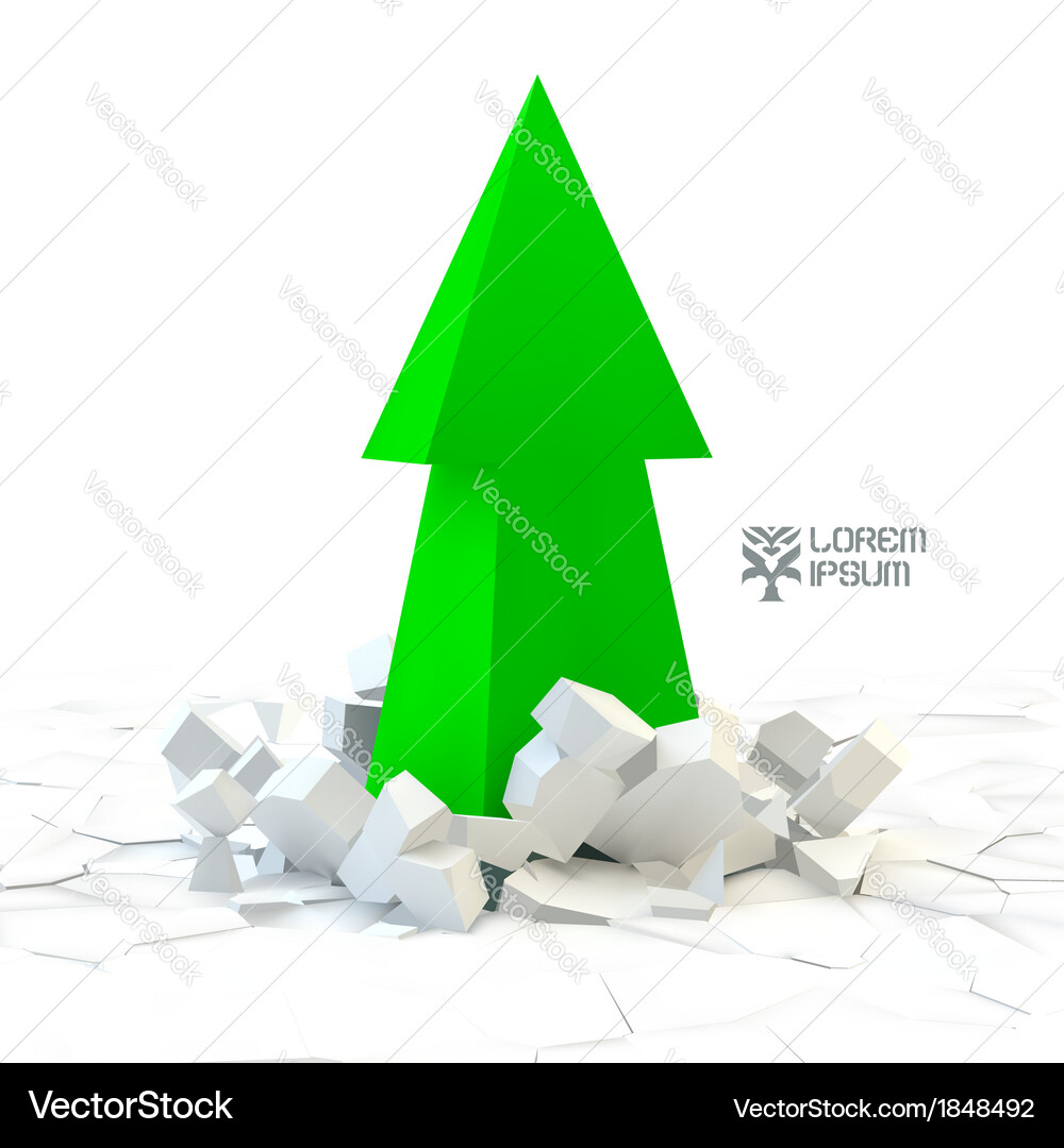 3D arrow Royalty Free Vector Image - VectorStock