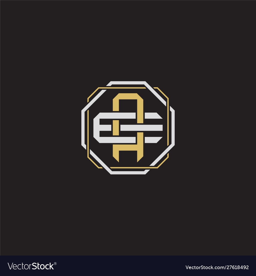 Ae initial letter overlapping interlock logo