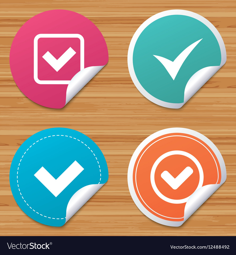 Check signs checkbox confirm icons