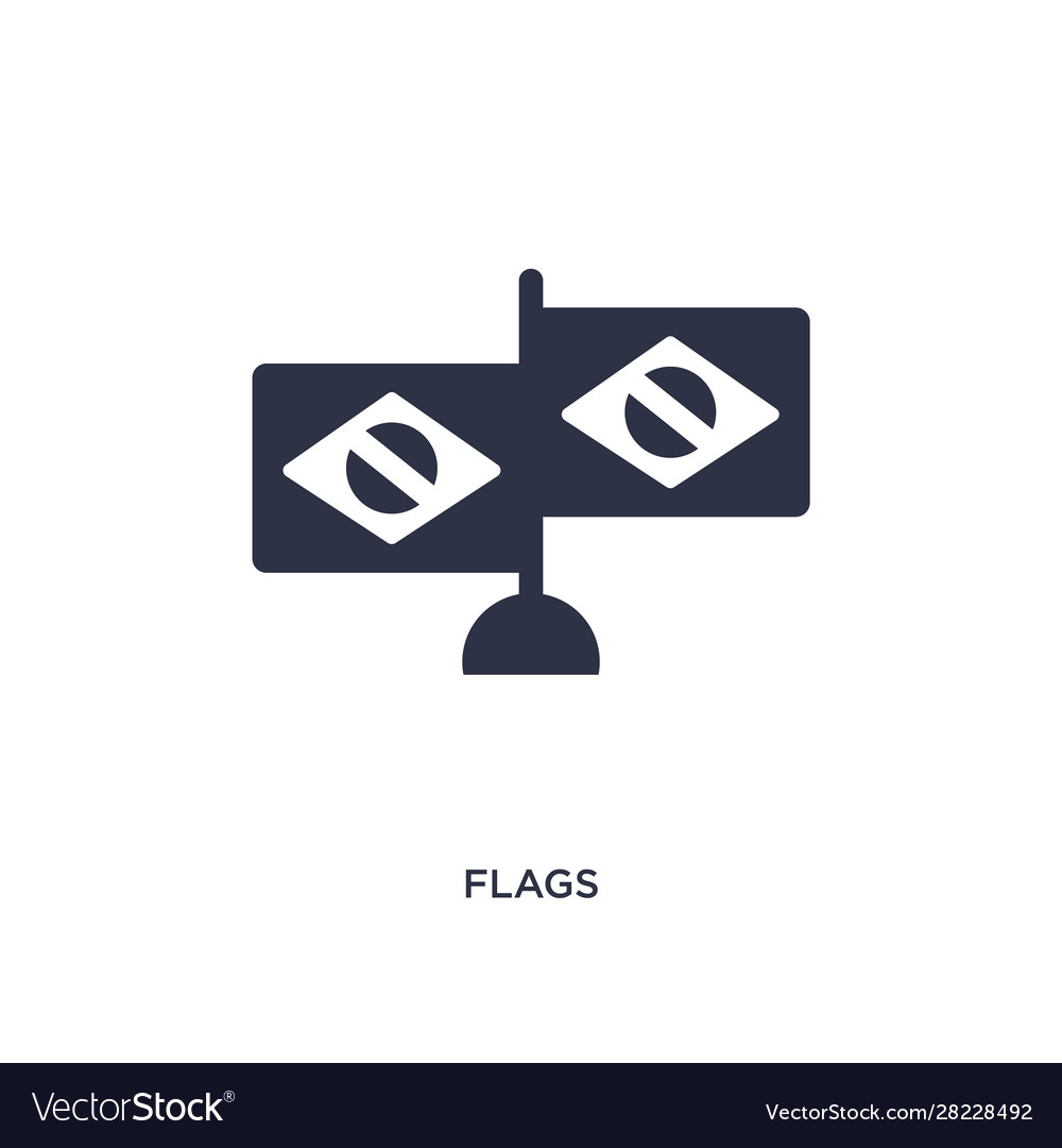Flags icon on white background simple element