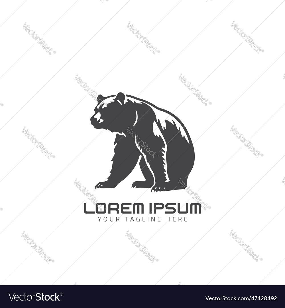 Grafik der Bär Logo-Ikone silhouette vector image Grafik der Bär Logo-Ikone silhouette