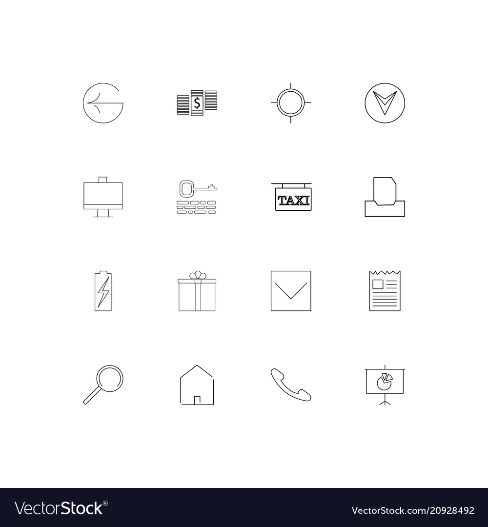 Internet of things linear thin icons set outlined