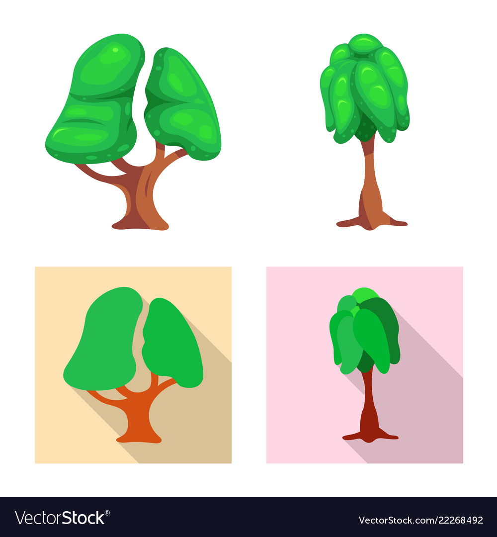 Isolated object of tree and nature icon