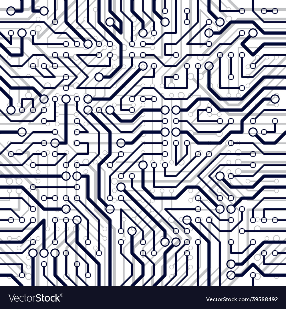 Microchip board seamless pattern background